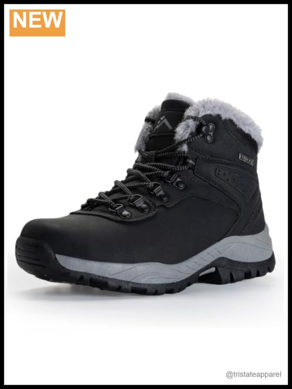 Faux Fur Lined Ankle Snow Boots Winter Hiking Warm Wide Toe